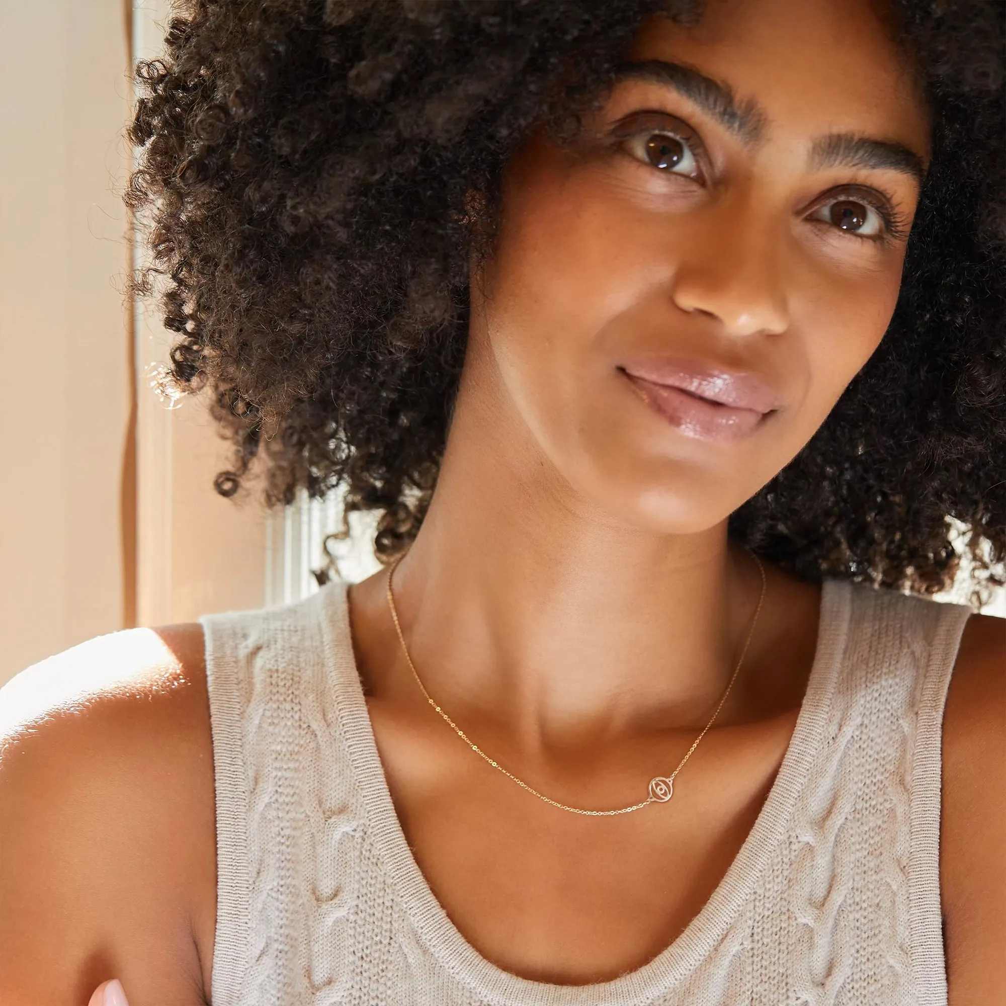 Evil Eye Classic Necklace (Asymmetrical) in 14k Gold sold by Haverhill product image thumbnail 2