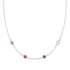 Personalized Classic 4 Birthstone Necklace in 14k Gold sold by Haverhill