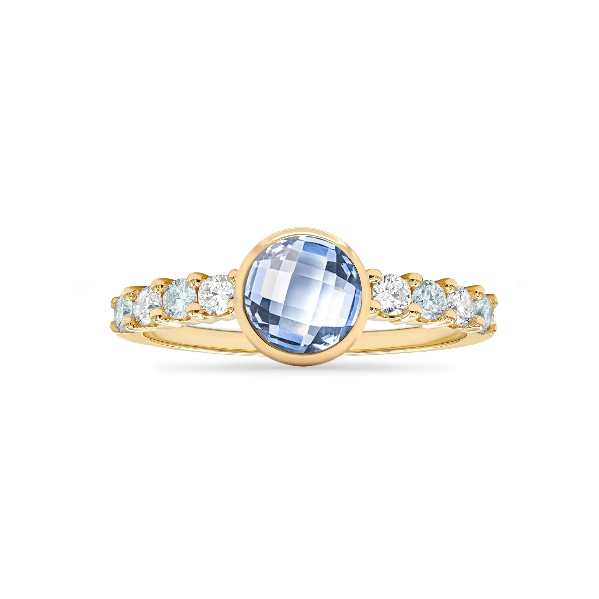 Rosecliff Grand Aquamarine Ring in 14k Gold (March) sold by Haverhill product image thumbnail 4