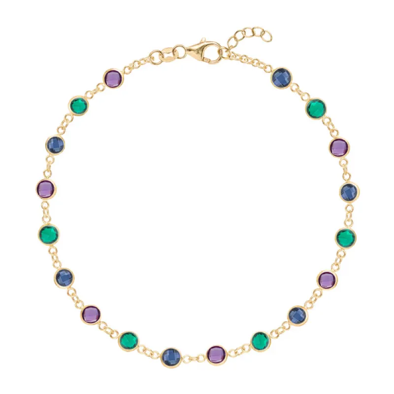 Personalized Newport Birthstone Bracelet in 14k Gold sold by Haverhill