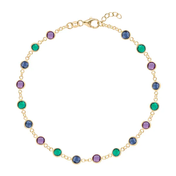 Personalized Newport Birthstone Bracelet in 14k Gold sold by Haverhill