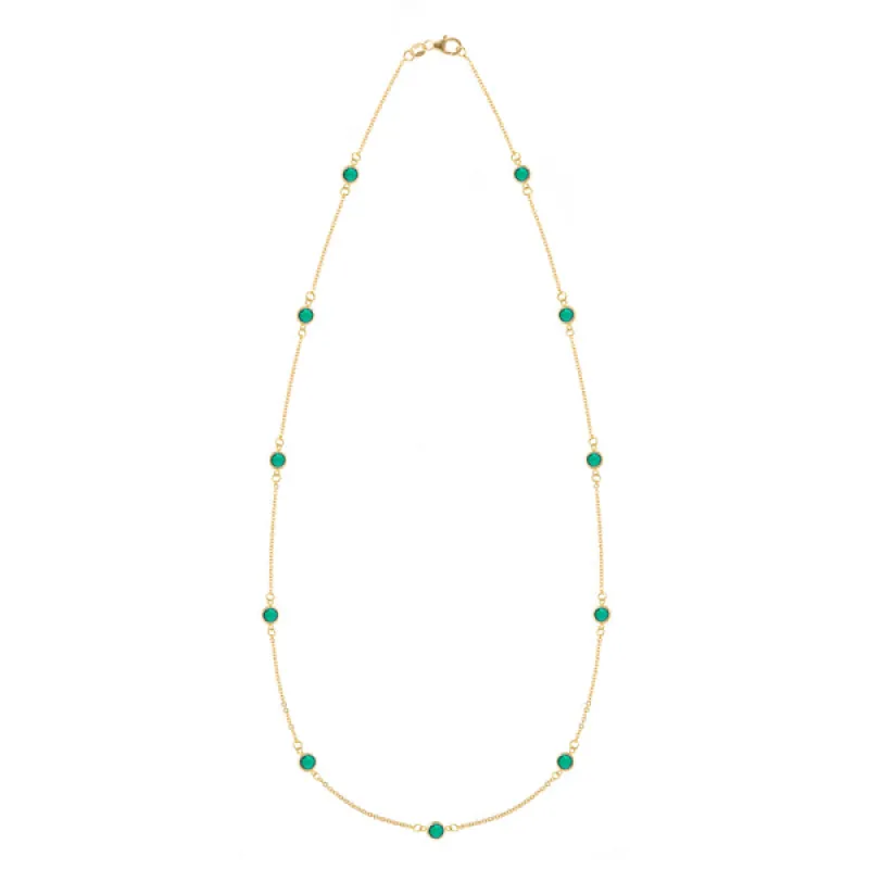 Personalized Bayberry 11 Birthstone Necklace in 14k Gold sold by Haverhill