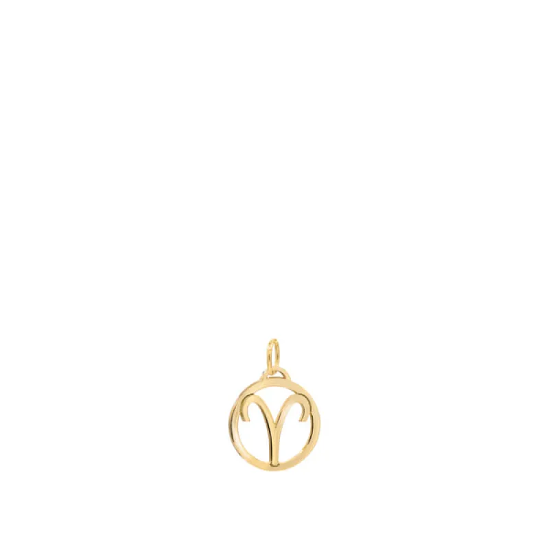Personalized Zodiac Pendant in 14k Gold sold by Haverhill