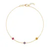 Personalized Classic 3 Birthstone Bracelet in 14k Gold sold by Haverhill