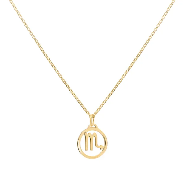 Personalized Zodiac Pendant in 14k Gold sold by Haverhill