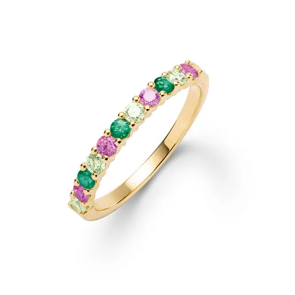 Personalized Rosecliff Birthstone Stackable Ring in 14k Gold sold by Haverhill