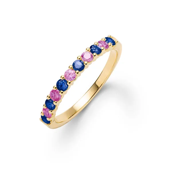 Personalized Rosecliff Birthstone Stackable Ring in 14k Gold sold by Haverhill