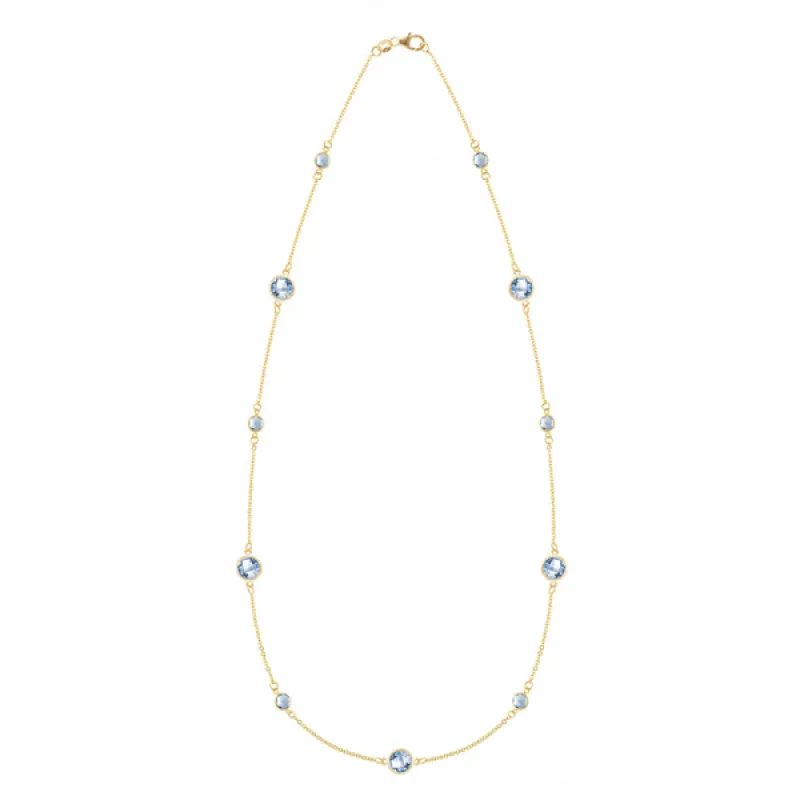 Personalized Bayberry Grand & Classic 11 Stone Necklace in 14k Gold sold by Haverhill