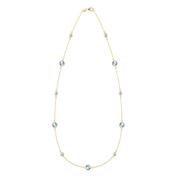 Personalized Bayberry Grand & Classic 11 Stone Necklace in 14k Gold sold by Haverhill