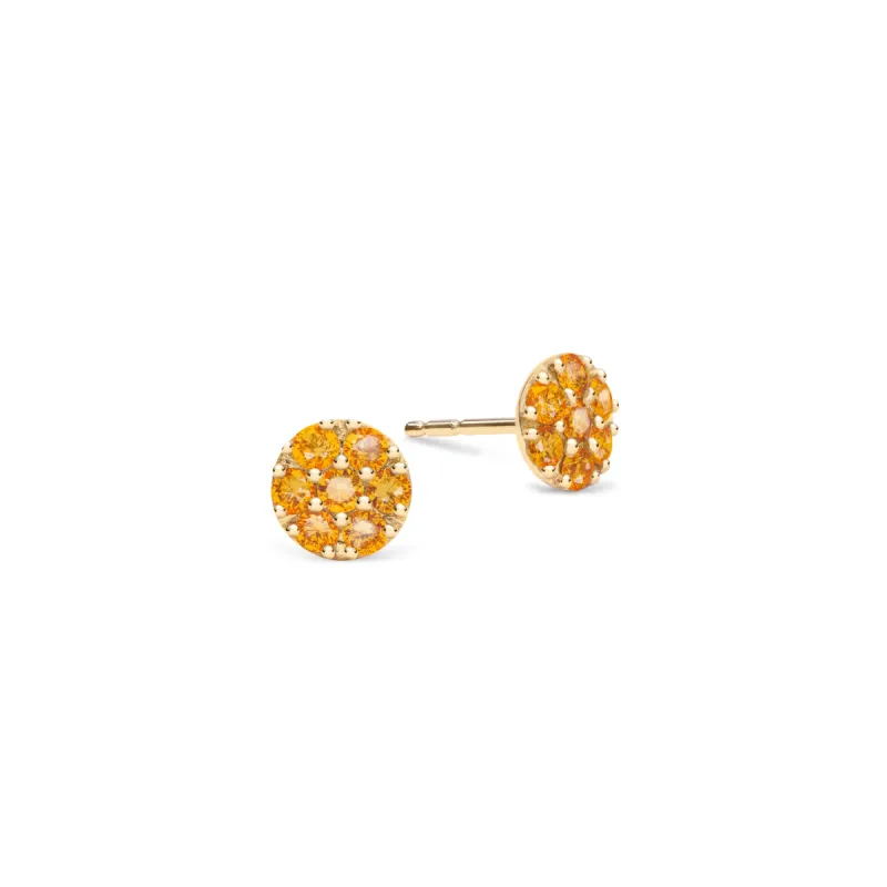 Rosecliff Citrine Mini Stud Earrings in Solid 14k Gold (November) sold by Haverhill