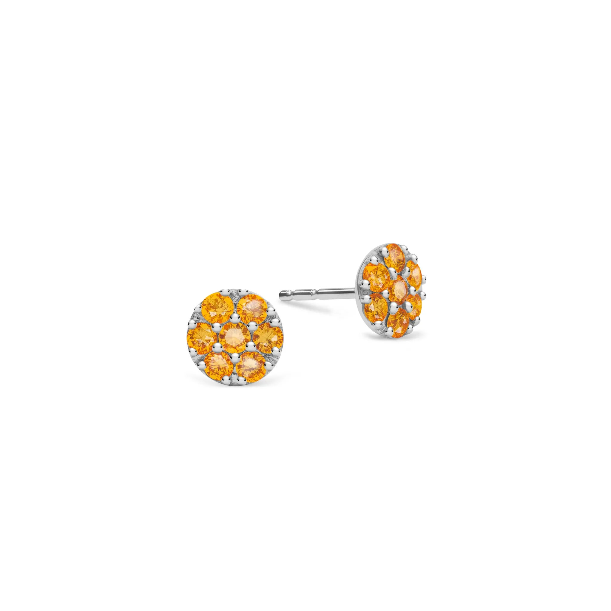 Rosecliff Citrine Mini Stud Earrings in Solid 14k Gold (November) sold by Haverhill product image thumbnail 5