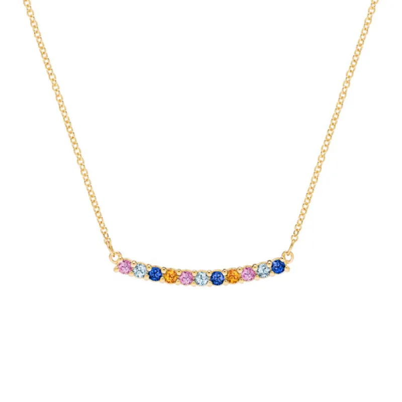 Personalized Rosecliff Bar Necklace in 14k Gold sold by Haverhill