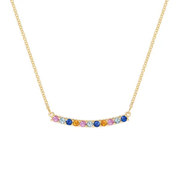 Personalized Rosecliff Bar Necklace in 14k Gold sold by Haverhill