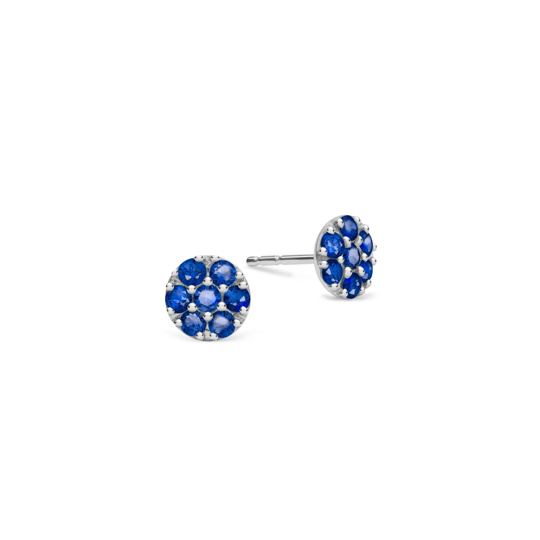 Rosecliff Sapphire Mini Stud Earrings in Solid 14k Gold (September) sold by Haverhill product image thumbnail 5