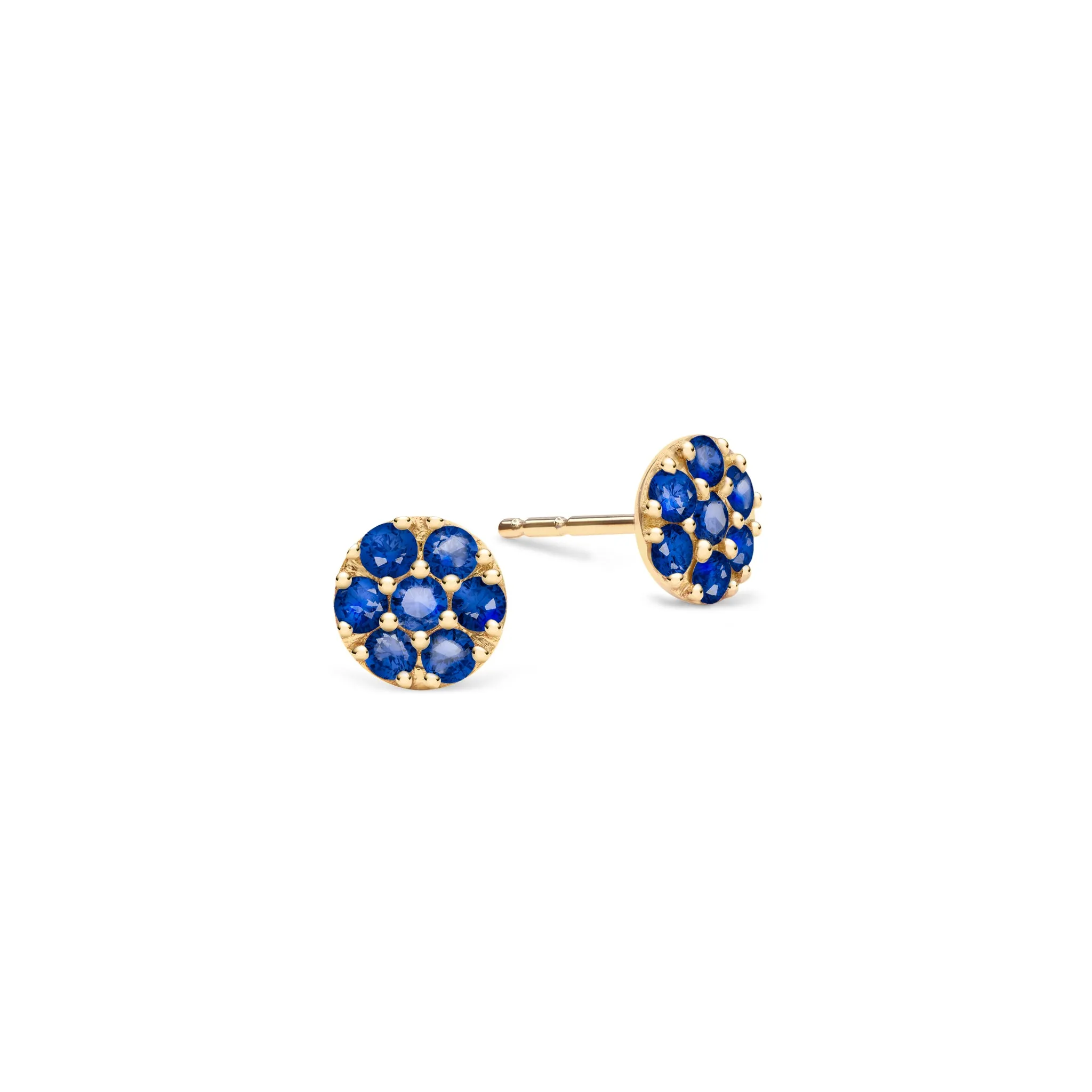 Rosecliff Sapphire Mini Stud Earrings in Solid 14k Gold (September) sold by Haverhill