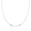 Personalized Classic 2 Birthstone Necklace in 14k Gold (Centered) sold by Haverhill
