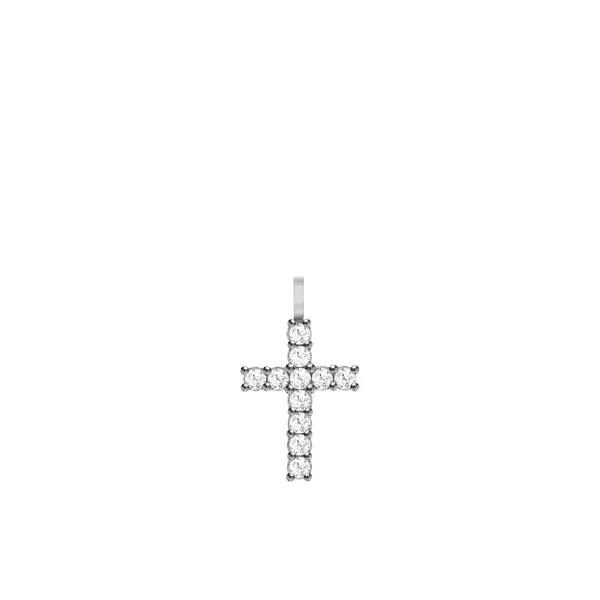 Rosecliff Cross Diamond Pendant in 14k Gold (April) sold by Haverhill