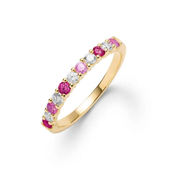 Personalized Rosecliff Birthstone Stackable Ring in 14k Gold sold by Haverhill