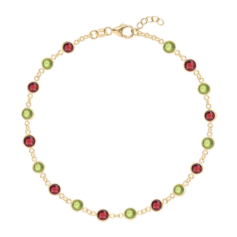 Personalized Newport Birthstone Bracelet in 14k Gold sold by Haverhill