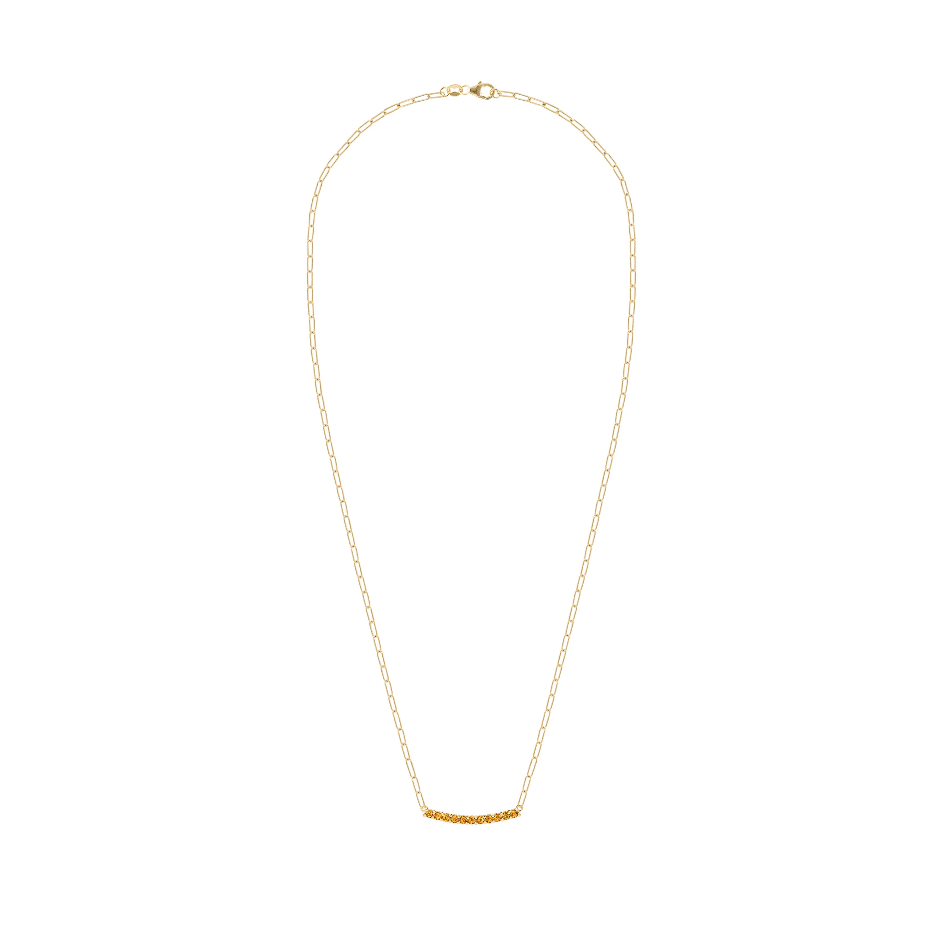 Rosecliff Citrine Bar Adelaide Mini Necklace in 14k Gold (November) sold by Haverhill product image thumbnail 5