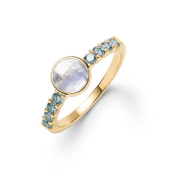 Rosecliff Grand Moonstone Ring in 14k Gold (June) sold by Haverhill