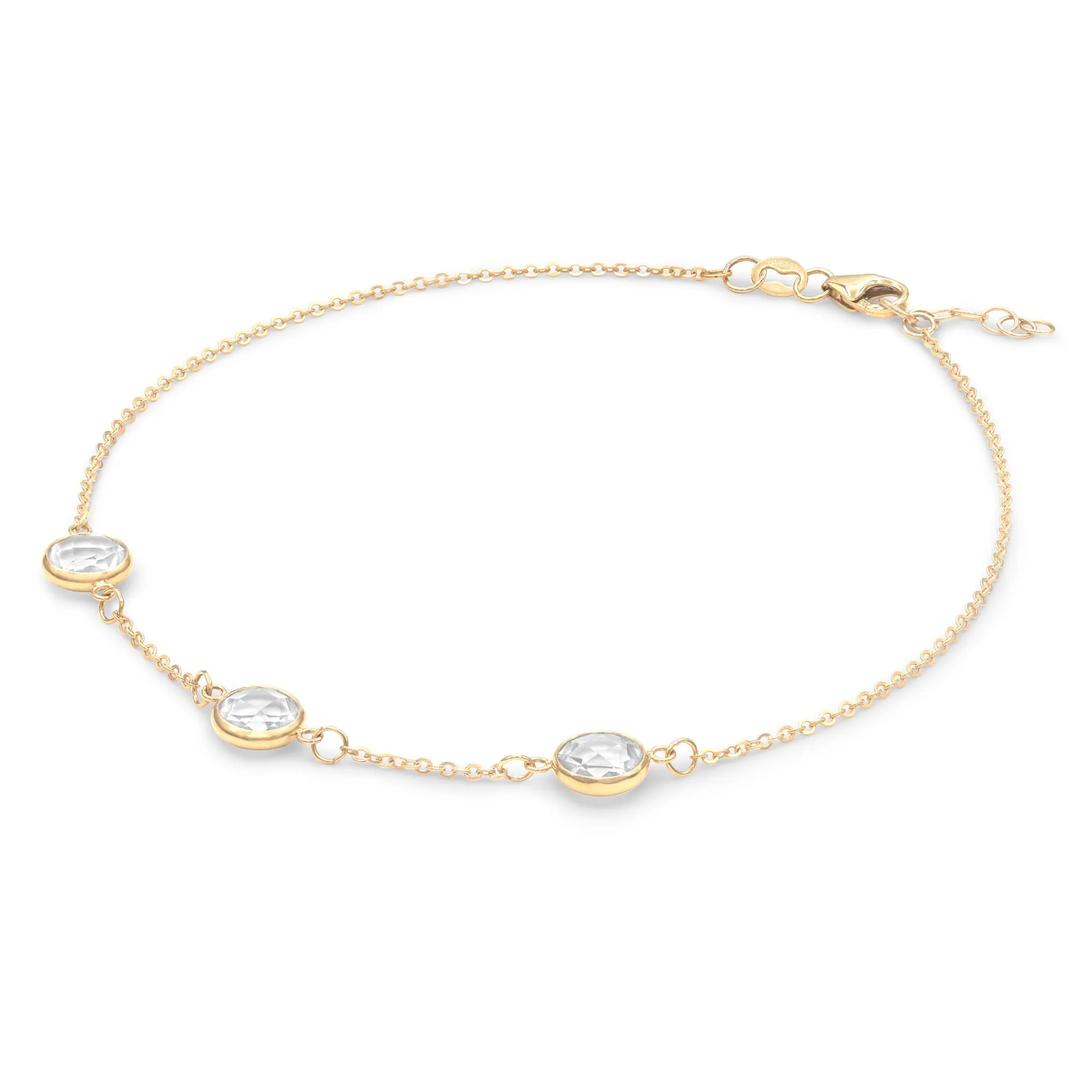 Personalized Grand 3 Birthstone Bracelet in 14k Gold sold by Haverhill product image thumbnail 4