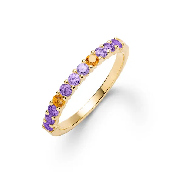Personalized Rosecliff Birthstone Stackable Ring in 14k Gold sold by Haverhill