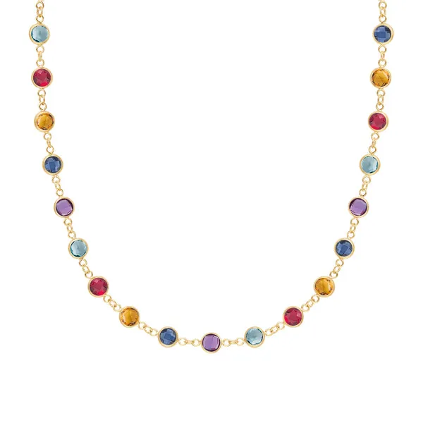 Personalized Newport Birthstone Necklace in 14k Gold sold by Haverhill