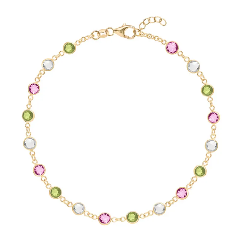 Personalized Newport Birthstone Bracelet in 14k Gold sold by Haverhill