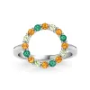 Personalized Rosecliff Circle Birthstone Ring in 14k Gold sold by Haverhill