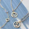 Personalized Zodiac Pendant in 14k Gold sold by Haverhill
