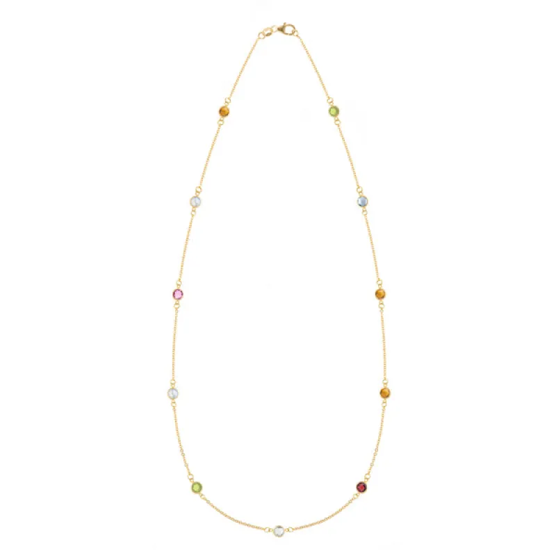 Personalized Bayberry 11 Birthstone Necklace in 14k Gold sold by Haverhill