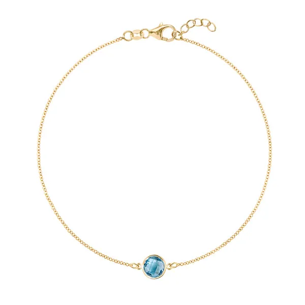 Personalized Grand 1 Birthstone Bracelet in 14k Gold sold by Haverhill
