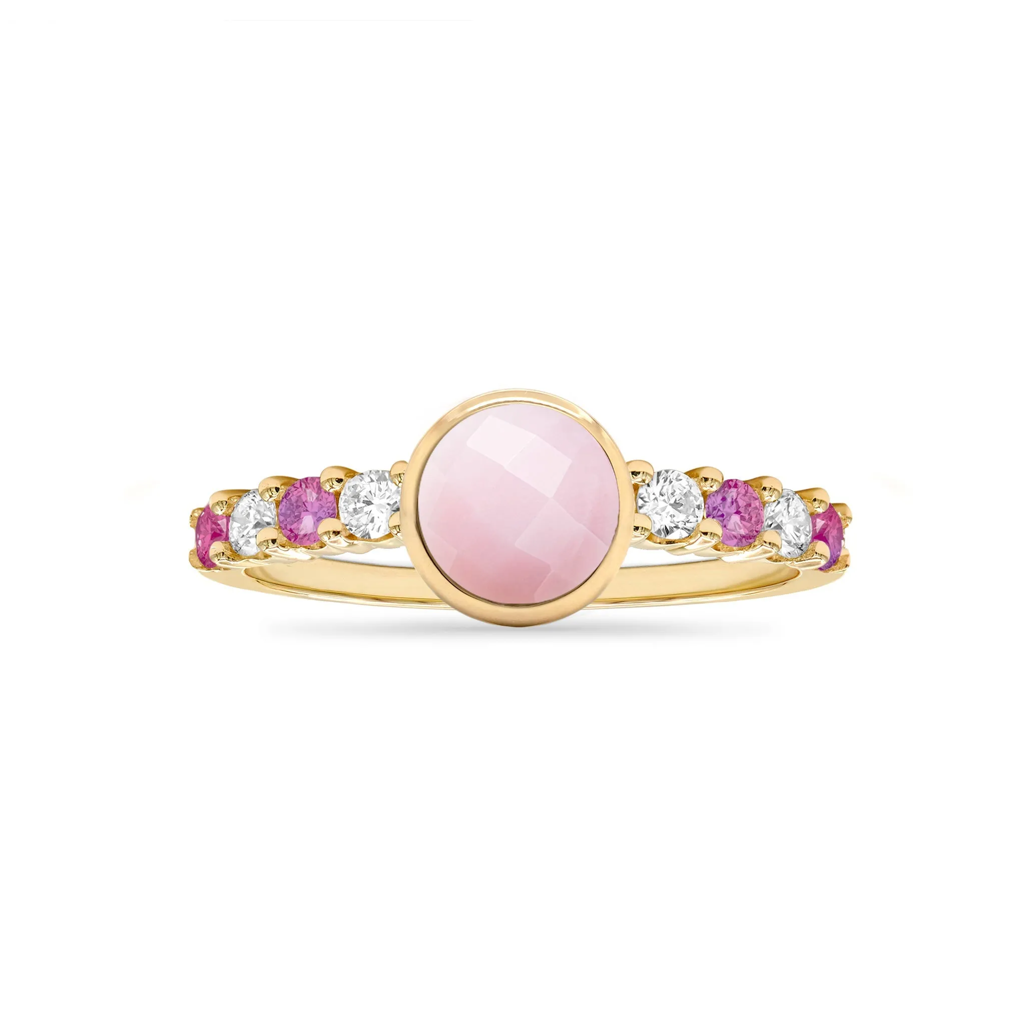 Rosecliff Grand Pink Opal Ring in 14k Gold (October) sold by Haverhill product image thumbnail 4