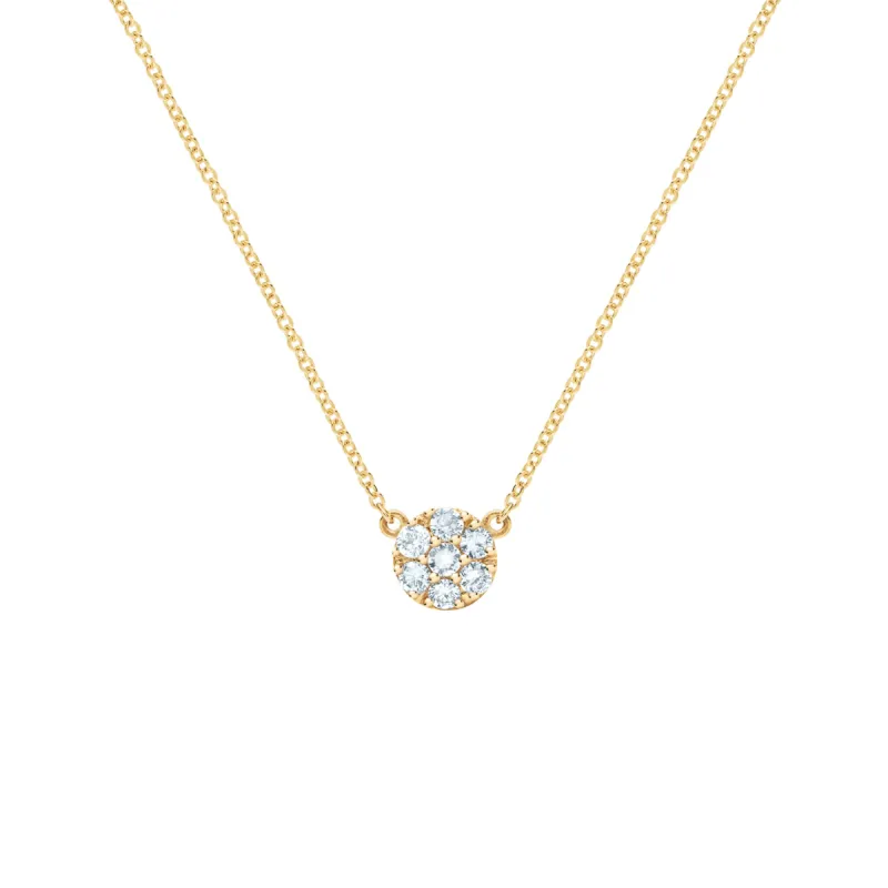 Rosecliff Aquamarine Mini Necklace in Solid 14k Gold (March) sold by Haverhill