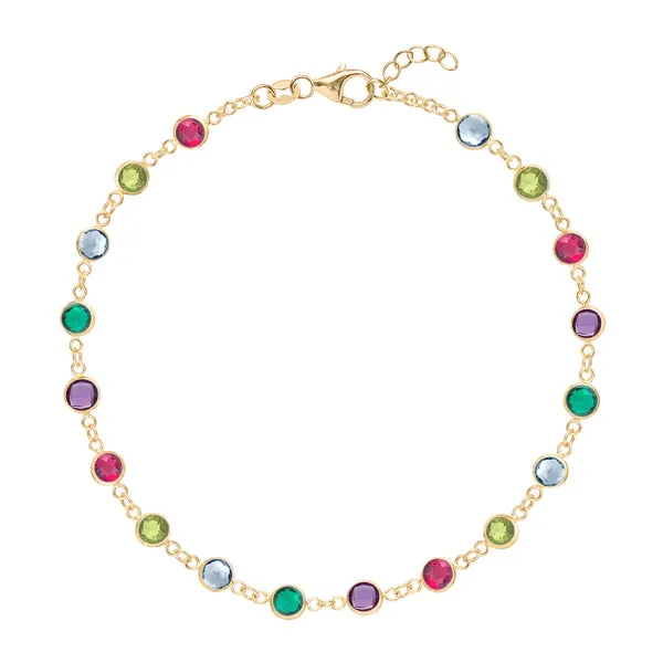 Personalized Newport Birthstone Bracelet in 14k Gold sold by Haverhill