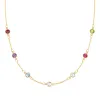 Personalized Classic 7 Birthstone Necklace in 14k Gold sold by Haverhill