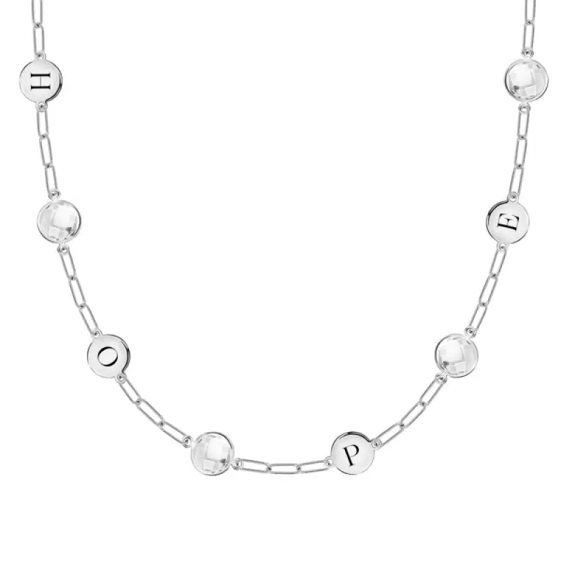 Personalized 4 Letter & 4 Grand Birthstone Adelaide Mini Necklace in 14k Gold sold by Haverhill