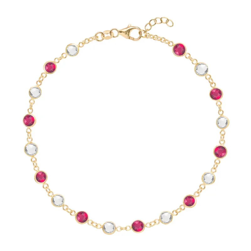 Personalized Newport Birthstone Bracelet in 14k Gold sold by Haverhill