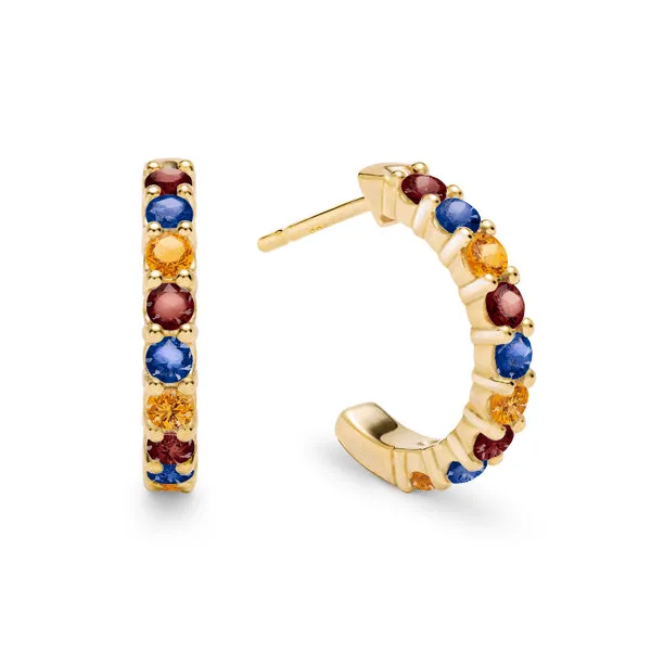 Personalized Rosecliff Birthstone Earrings in 14k Gold sold by Haverhill
