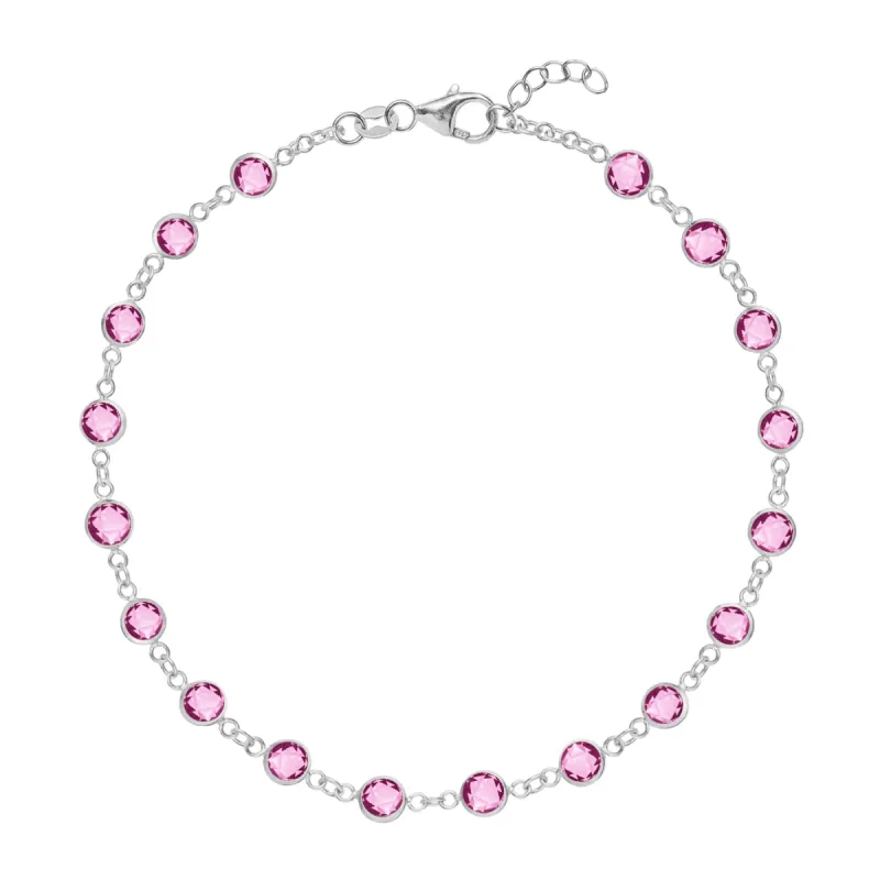 Newport Pink Tourmaline Bracelet in 14k White Gold sold by Haverhill