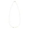 Personalized 1 Letter & 1 Classic Birthstone Necklace in 14k Gold (Single Spacing) sold by Haverhill