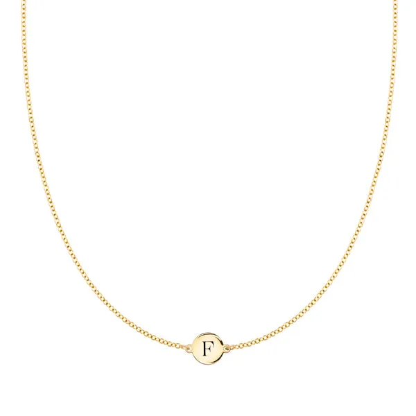 Personalized 1 Letter Necklace in 14k Gold sold by Haverhill