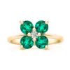 Personalized Greenwich 4 Birthstone & Diamond Ring in 14k Gold sold by Haverhill
