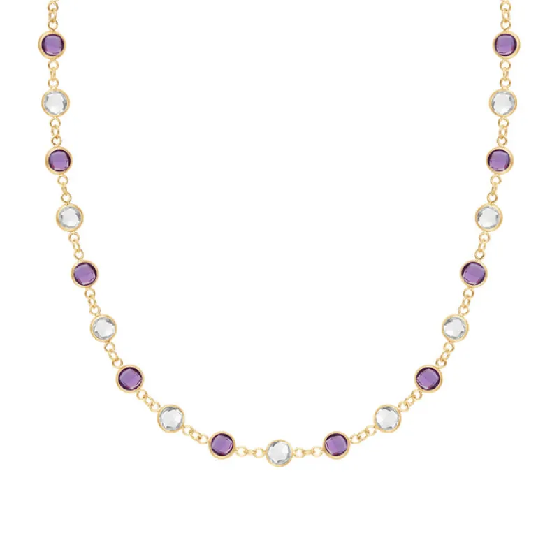 Personalized Newport Birthstone Necklace in 14k Gold sold by Haverhill