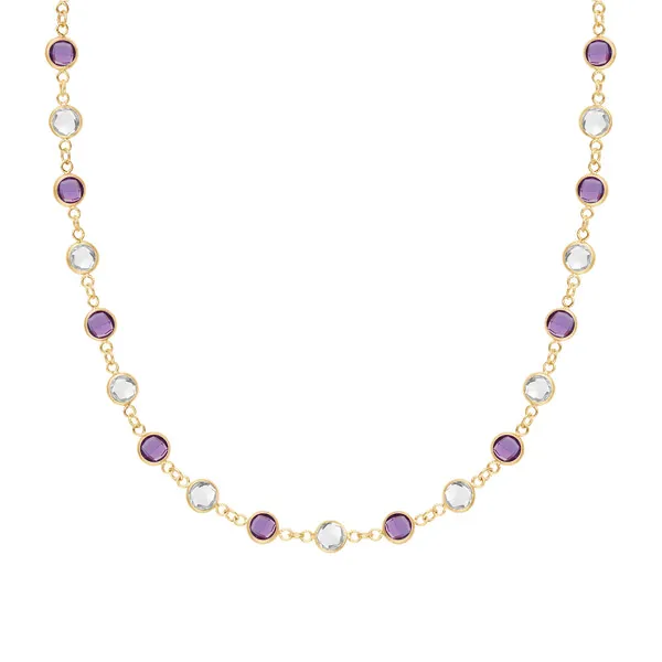 Personalized Newport Birthstone Necklace in 14k Gold sold by Haverhill