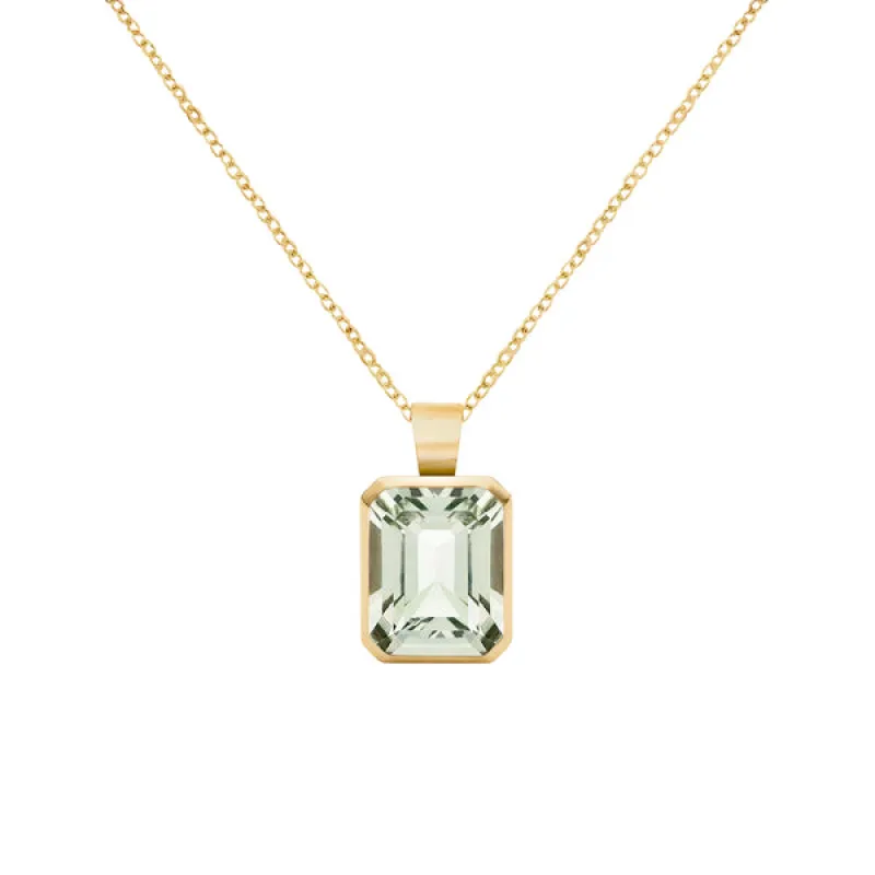 Warren Green Amethyst Pendant in 14k Gold (February) sold by Haverhill