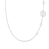 Personalized Classic Clover & 3 Birthstone Necklace in 14k Gold sold by Haverhill