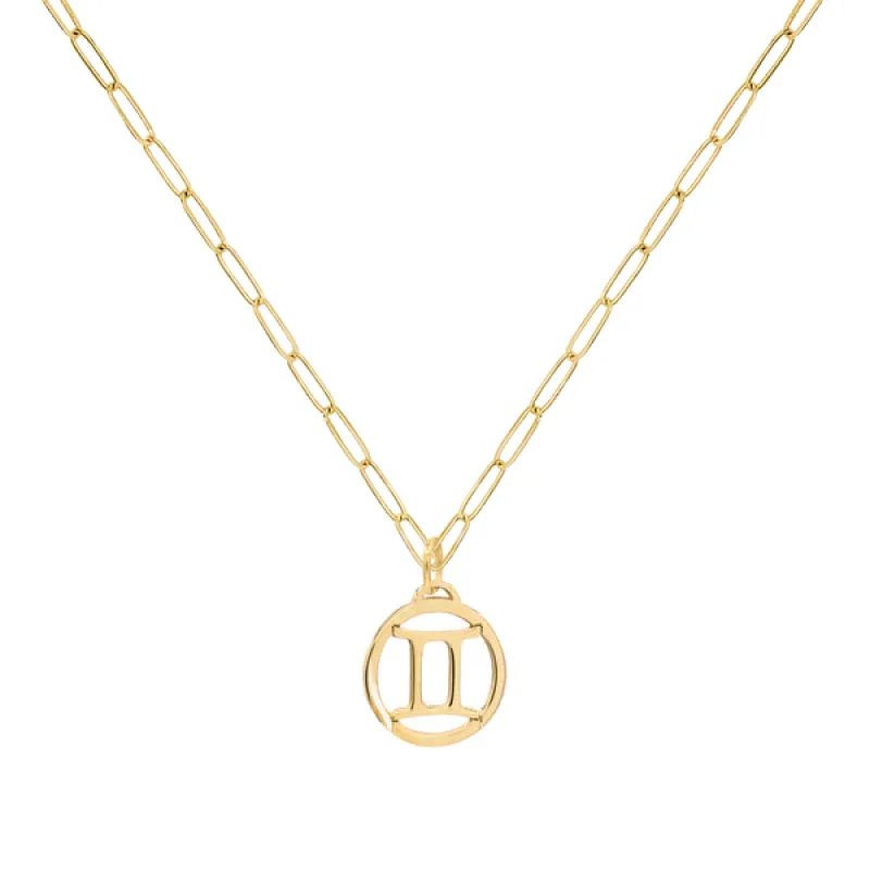 Personalized Zodiac Pendant in 14k Gold sold by Haverhill