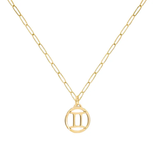 Personalized Zodiac Pendant in 14k Gold sold by Haverhill